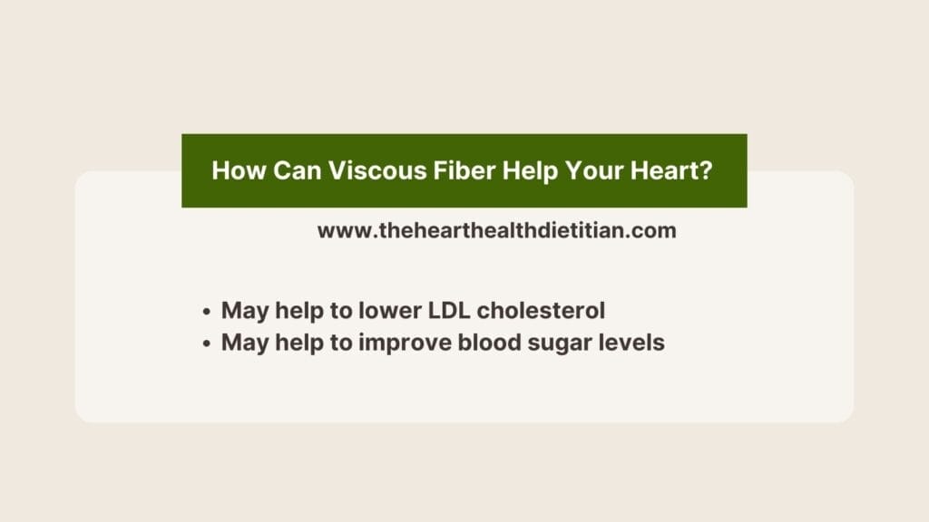 How can viscous fiber help your heart infographic.